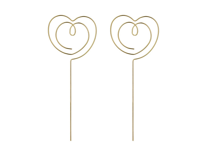 Topper Offenes Herz gold 2pc