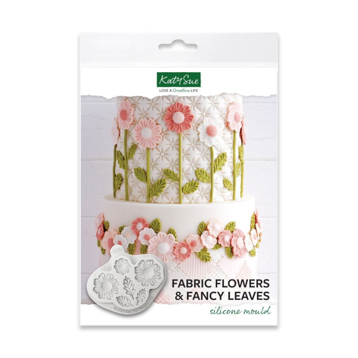 Silikonform Fabric Flowers & Fancy Leaves