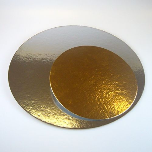 Kartonunterlagen silber/gold Rund 26cm 3pc