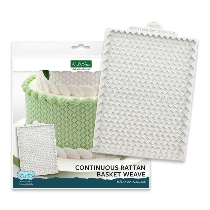 Silikonform Rattan Basket Weave