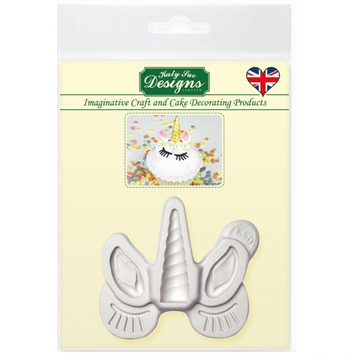 Silikonform Einhorn Ohren, Horn & Wimpern