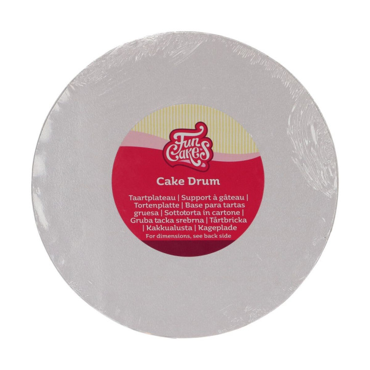 Cake Drum Round 12mm 20,0cm weiß