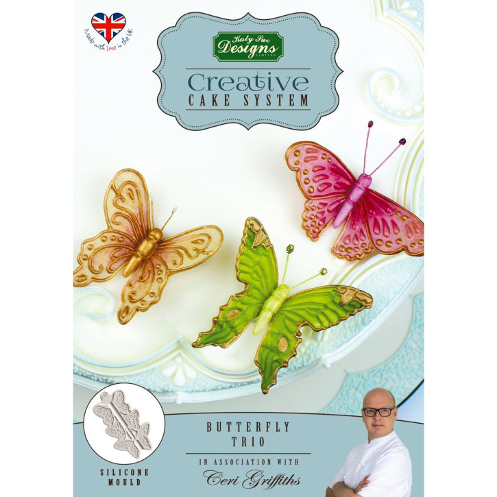Silikonform Butterfly Trio