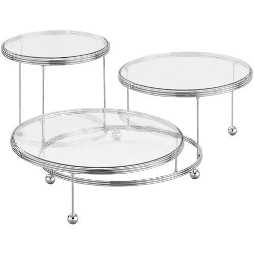 Tortenständer silber dreiteilig 30/25/20cm einzeln