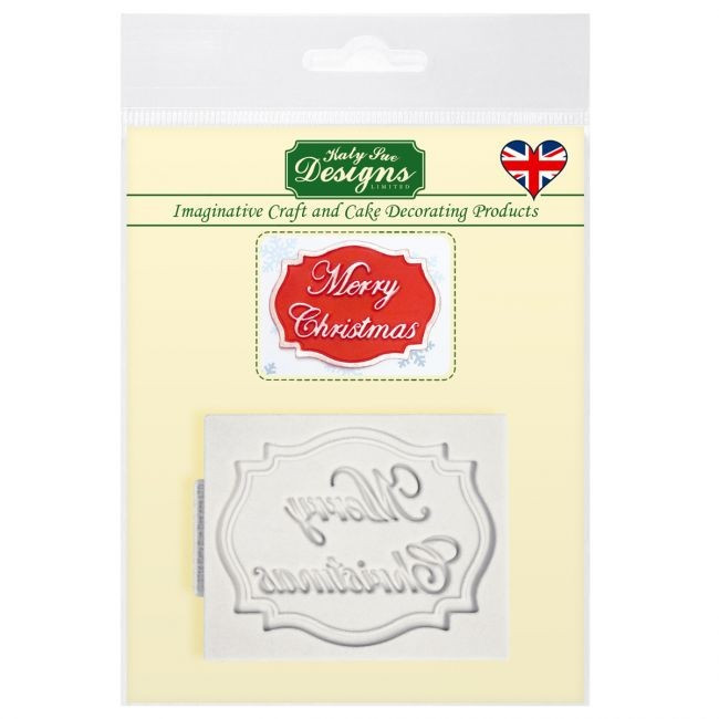 Silikonform Schild Merry Christmas