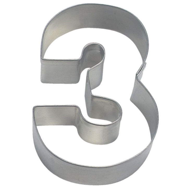Ausstecher Zahl 3