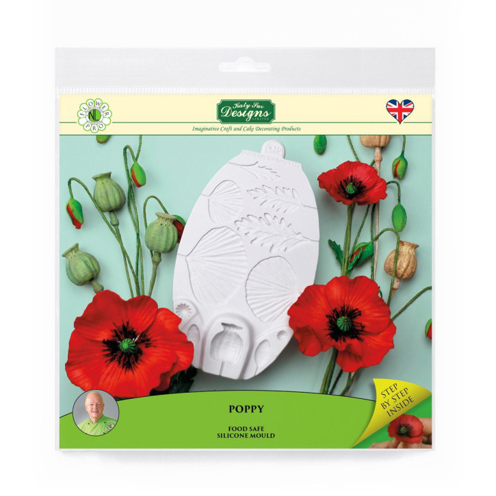 Silikonform Mohnblumen