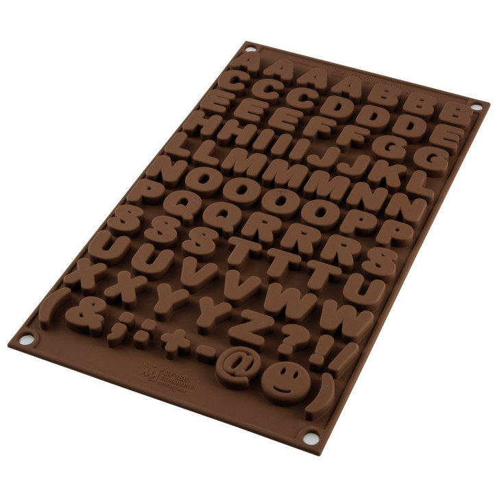 Silikonform für Schokolade Buchstaben