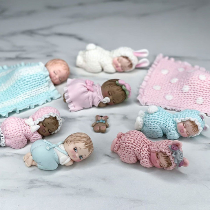 Silikonform Baby mit Strampler