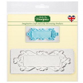 Silikonform Plaque Rectangle Hearts