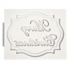 Silikonform Schild Merry Christmas
